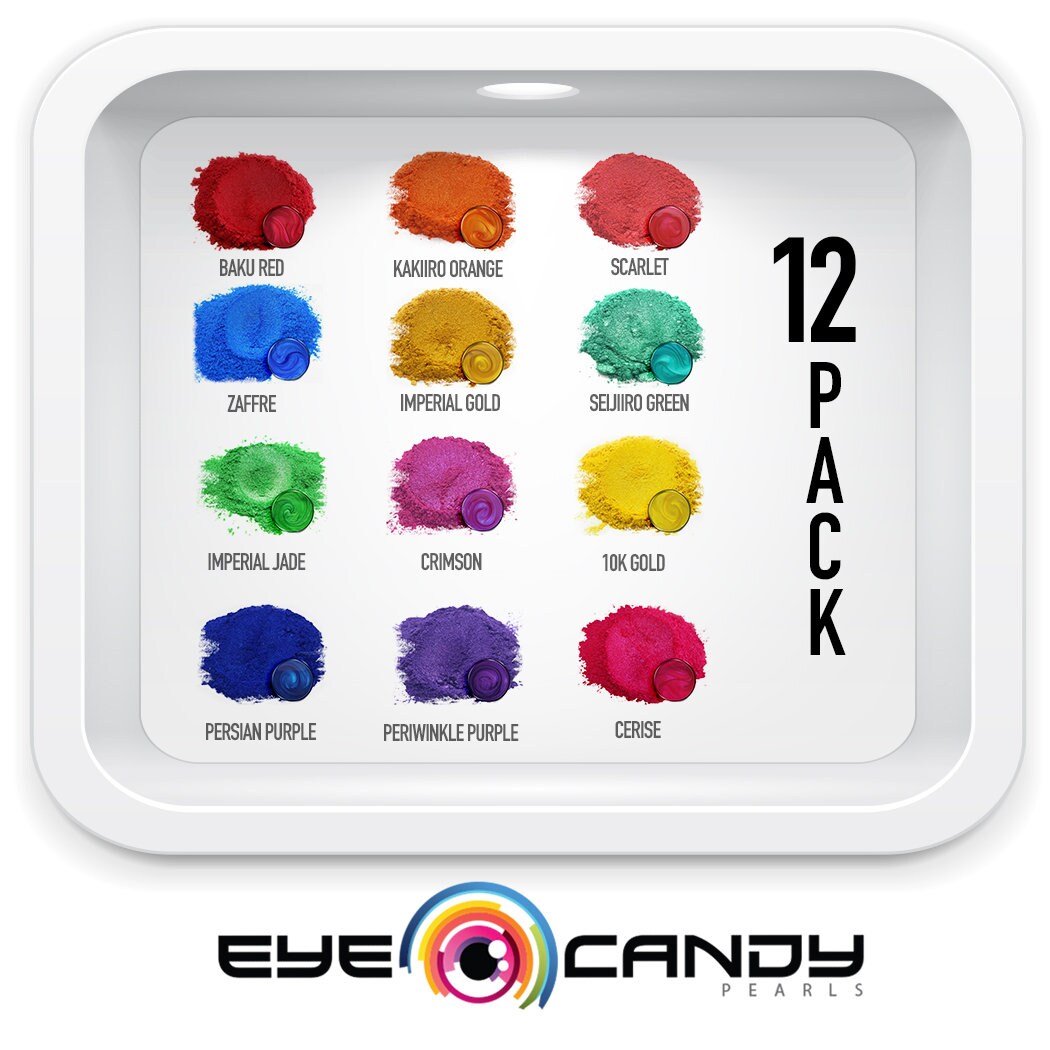 Eye Candy Mica Pigments 12 Color Sample Set Q-OPULENT