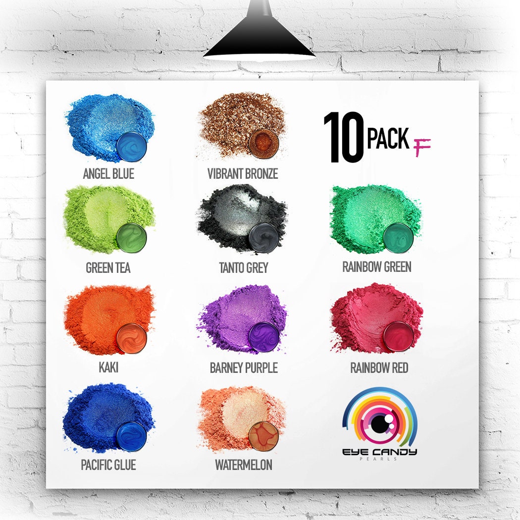 Eye Candy Mica Pigments 10 Color Variety Pack F VARIETY