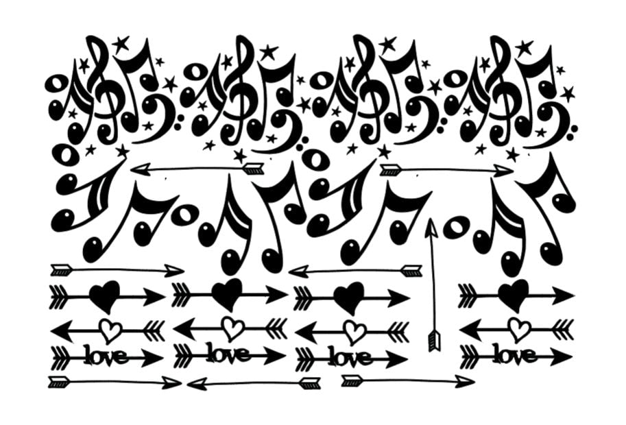Christmas or Music Notes/Arrow Hearts Vinyl for epoxy and art projects