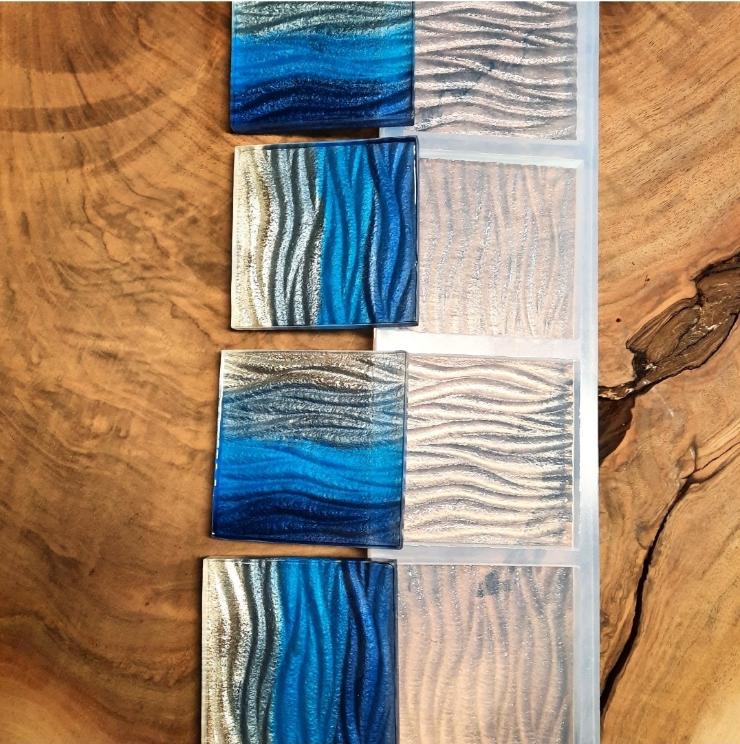 MAKERS REUSABLE MOLD™ Sand Textured Silicone mold Coaster Molds! Shipping World Wide