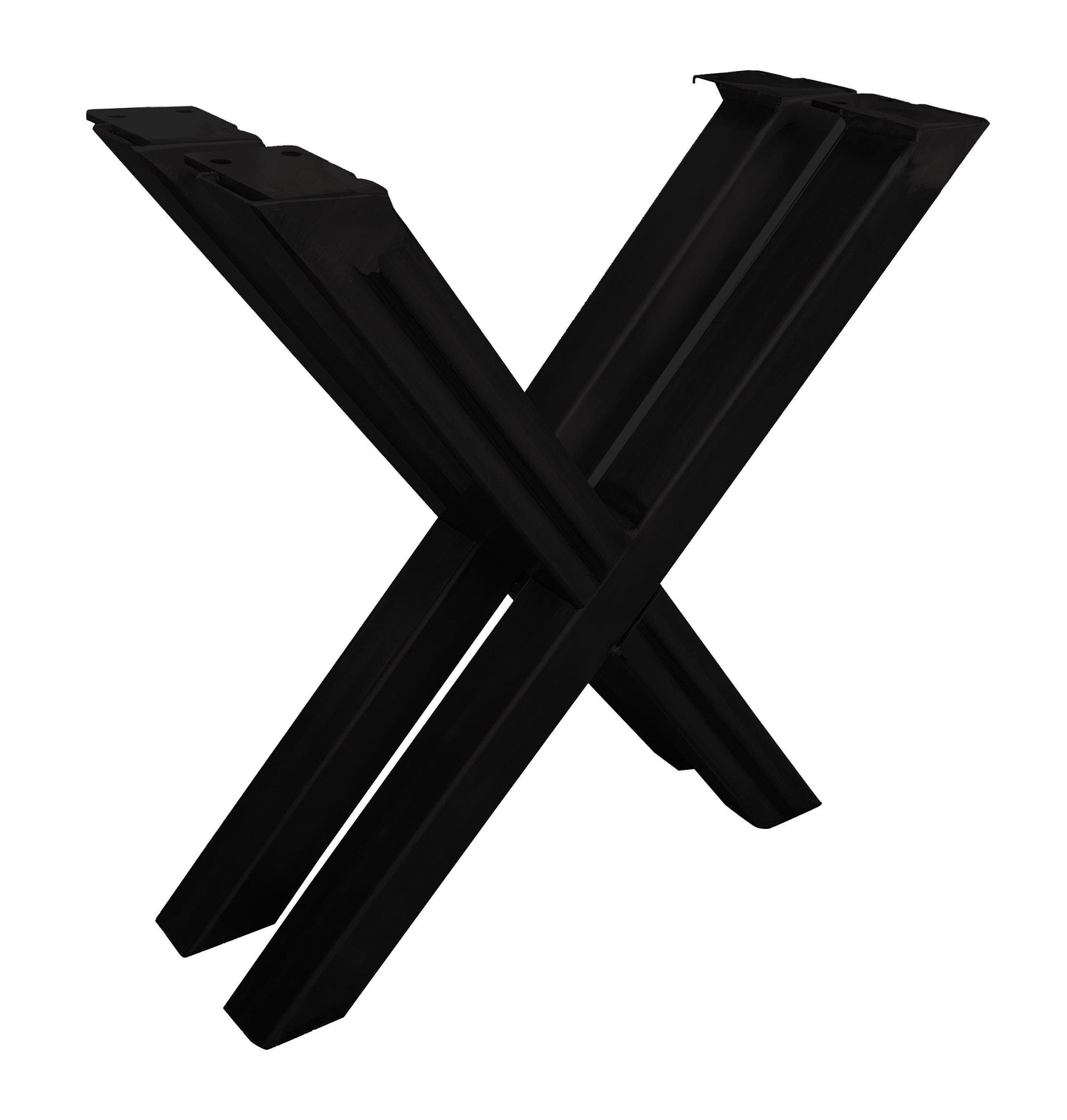 15" Steel Coffee table X-Style Legs Black Powder Coat