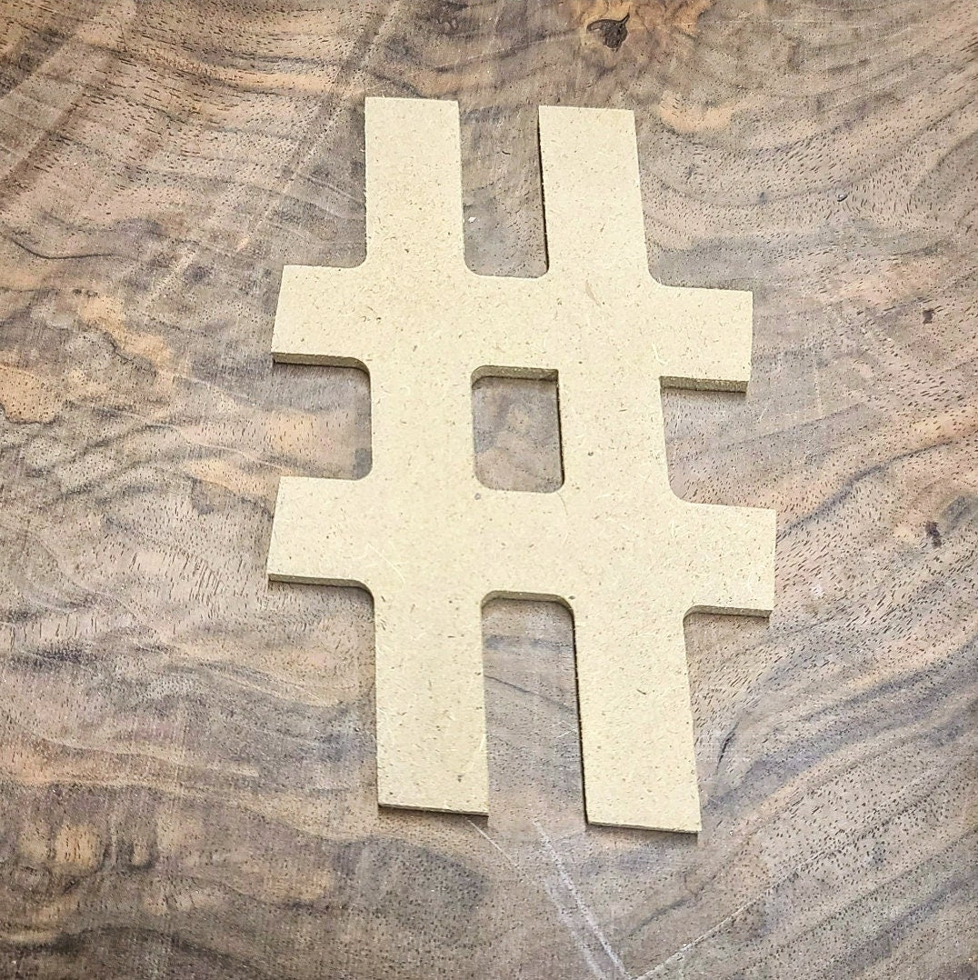 MAKERS REUSABLE MOLD™ At Symbol or Hashtag Blank Mdf