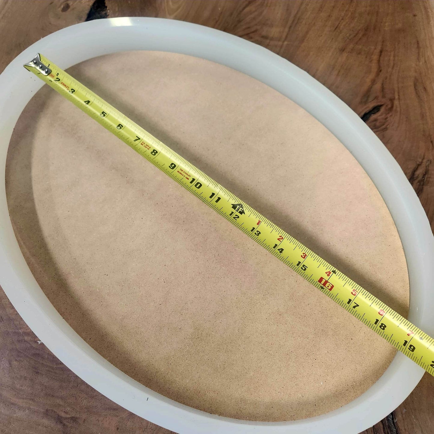 Oval Silicone Mold Large with MDF template