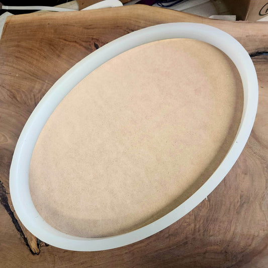 Oval Silicone Mold Large with MDF template