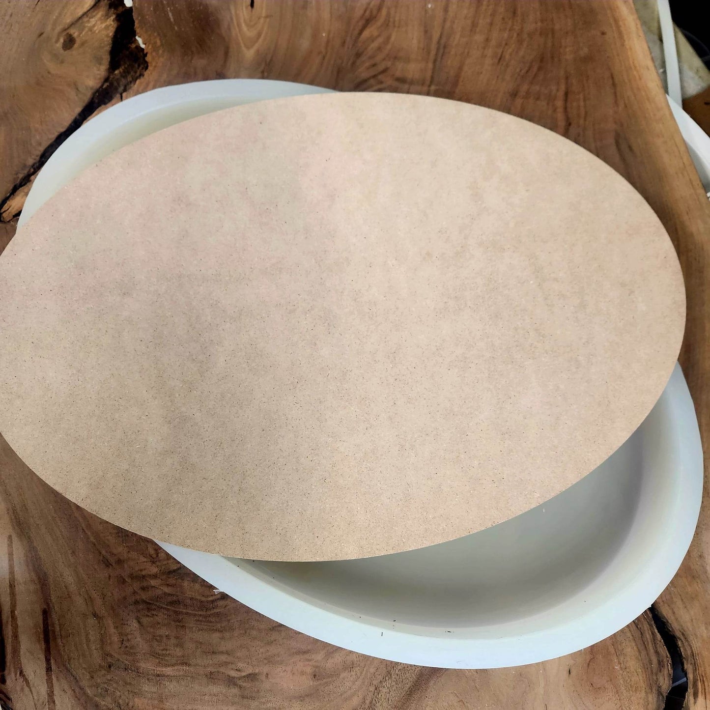 Oval Silicone Mold Large with MDF template