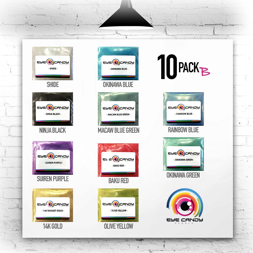 Eye Candy Mica Pigments 10 Color Variety Pack - Variety Sample B