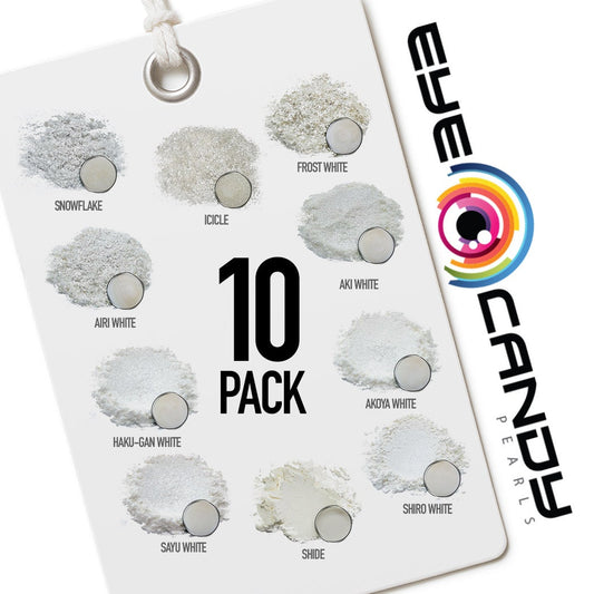 Eye Candy Mica Pigments 10 Color Variety Pack - Whites