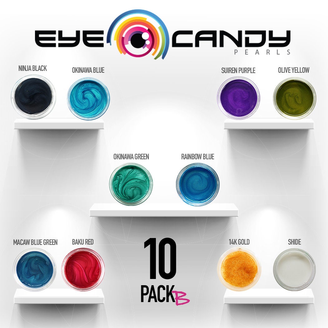 Eye Candy Mica Pigments 10 Color Variety Pack - Variety Sample B