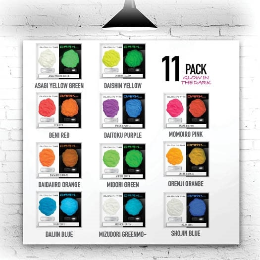 Eye Candy Mica Pigments 11 Color Variety Pack GLOW-IN-DARK