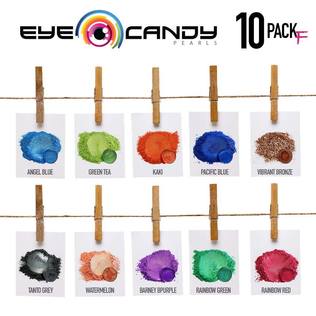 Eye Candy Mica Pigments 10 Color Variety Pack F VARIETY
