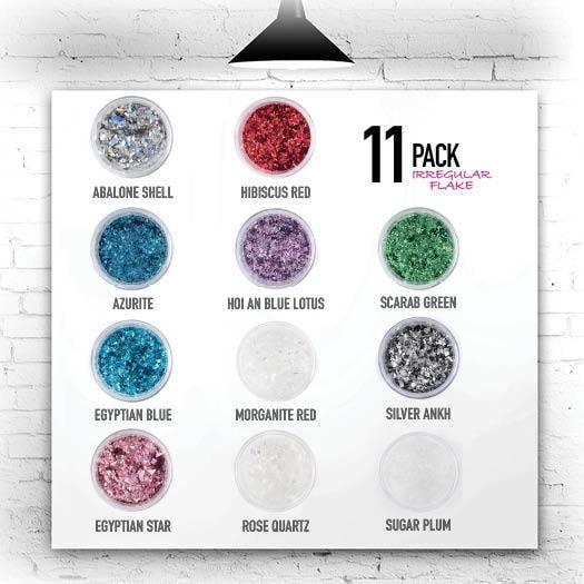 EyeCandy Sample Pack 11 Colours- IRREGULAR FLAKES/ GLITTER