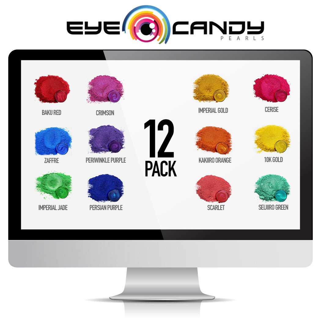 Eye Candy Mica Pigments 12 Color Sample Set Q-OPULENT