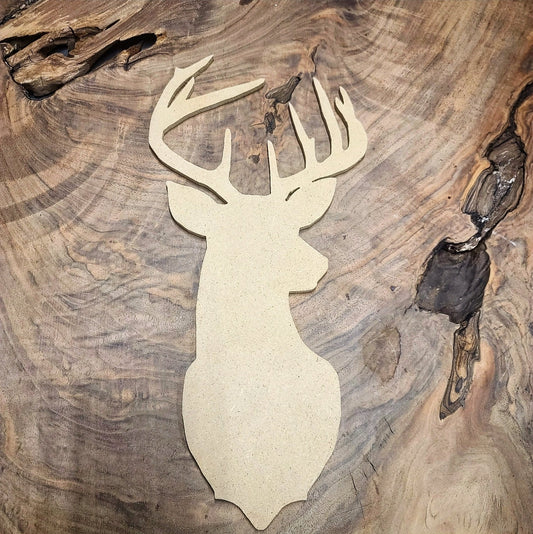 MAKERS REUSABLE MOLD™ Mounted Deer Head MDF Blank