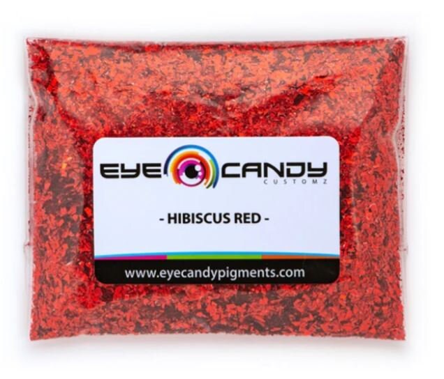 25 Gram EyeCandy -HIBISCUS Red FLAKES/ Glitter