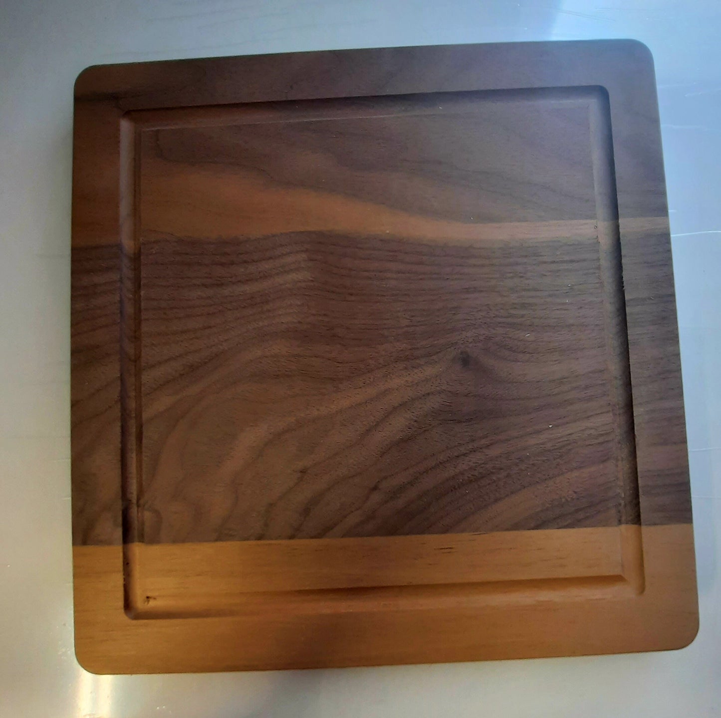 Unfinished Square Walnut with juice groove